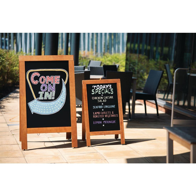 Wooden Sidewalk Chalkboard 120x70cm | Olympia 2