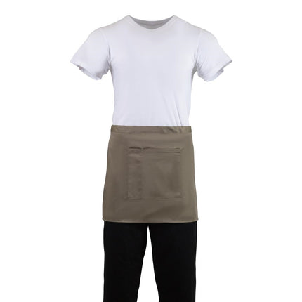 Short Bistro Apron Light Brown | Whites 2