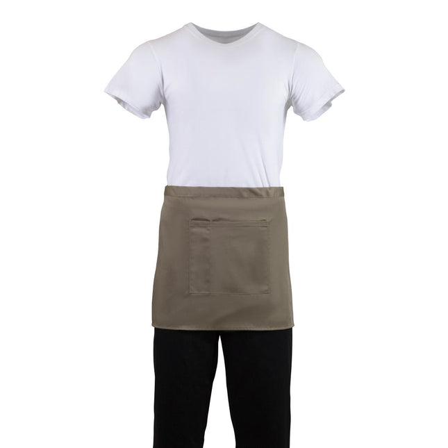 Short Bistro Apron Light Brown | Whites 2