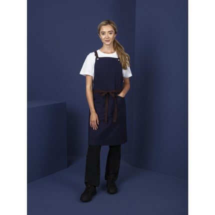 Cotton Canvas Halter Apron Navy Blue | Southside 5