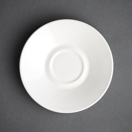 Olympia Café Espresso Saucers White Porcelain