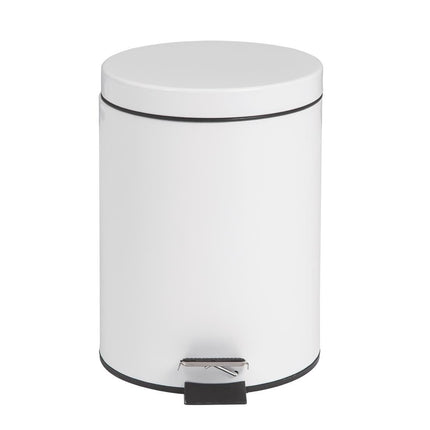 White Pedal Bin 5L | Bolero