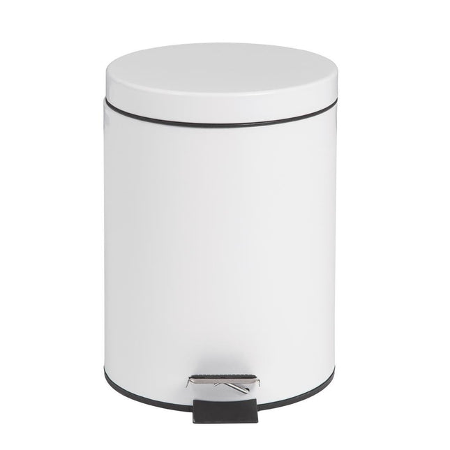 White Pedal Bin 5L | Bolero