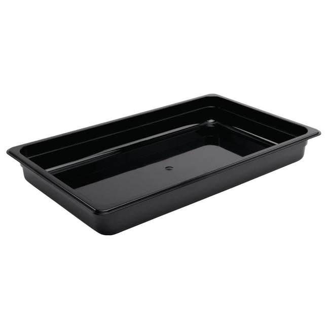 Polycarbonate Gastronorm Container 1/1 Black 65mm | Vogue