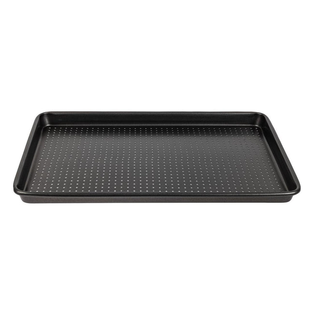 Crusty Bake Non-Stick Baking Tray 27 x 39cm | Masterclass | Perforated Carbon Steel 2
