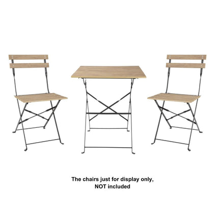 Square Pavement Style Table with Wood Effect | Bolero Perth Series 5