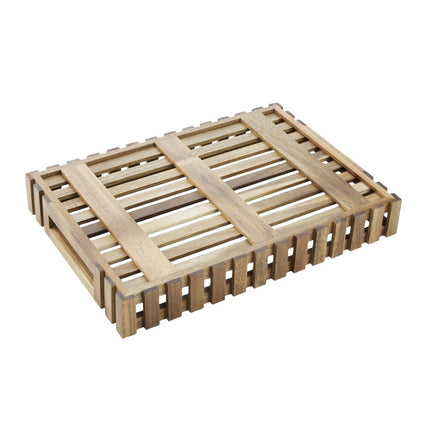 Small Acacia Wood Storage Box 356x255x50mm | Olympia 4