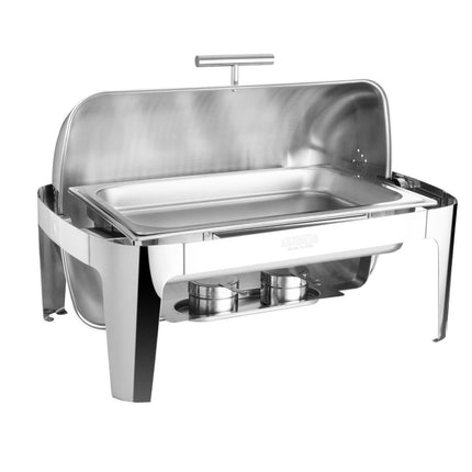 Rolltop Chafing Dish GN 1/1 18/8 Stainless Steel 44x67.5x53cm | Olympia Madrid 2