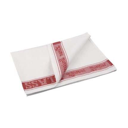 Half-Linen Glass Cloth | Vogue | 76 x 51 cm | Red