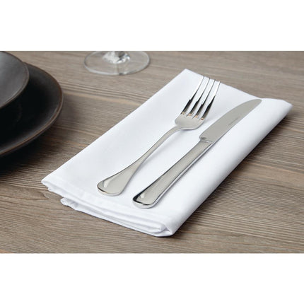Heavyweight White Polyester Napkins 51x51cm | Mitre Essentials Occasions | Set of 10 2