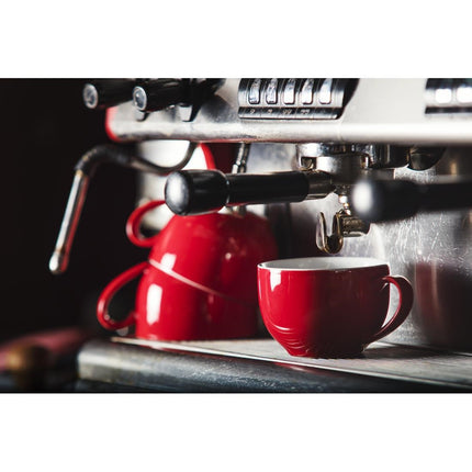 Porcelain Café Coffee Cups Red 23cl | Olympia 6