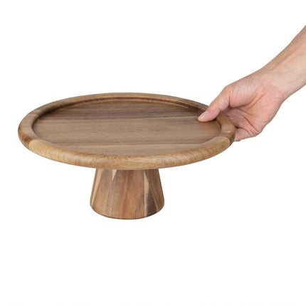 Acacia Wood Cake Stand 305mm | Olympia Frames Series 3