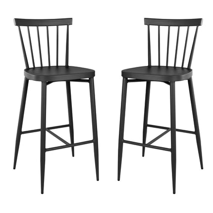 Black High Aluminium Bar Stools | Bolero Windsor | 2 Pieces 4