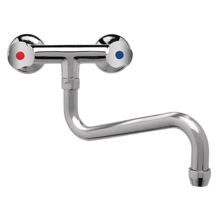 Heavy Duty Duobloc Wall-Mounted Mixer Tap with 20cm Low Spout | Gastro M