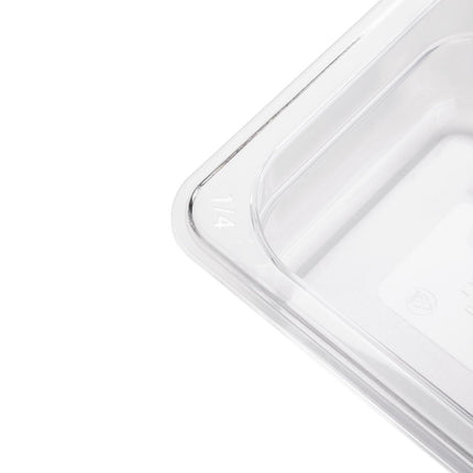 Polycarbonate Gastronorm Container Transparent 150mm | Vogue | GN 1/4 4