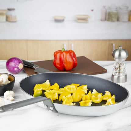 Aluminium Non-Stick Teflon Platinum Plus Oval Frying Pan 36cm | Vogue 3