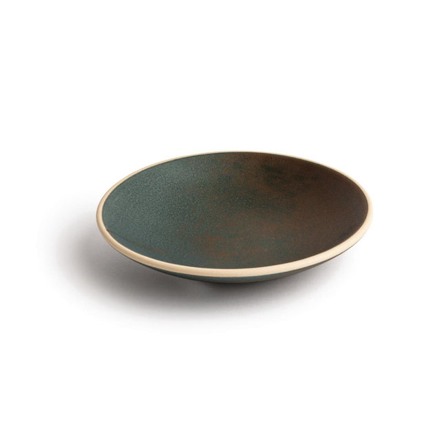 Shallow Tapered Dark Green Canvas Bowls 20cm | Olympia 2
