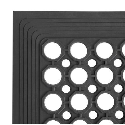 Black Rubber Anti-Fatigue Mat 150x90cm | Jantex 3