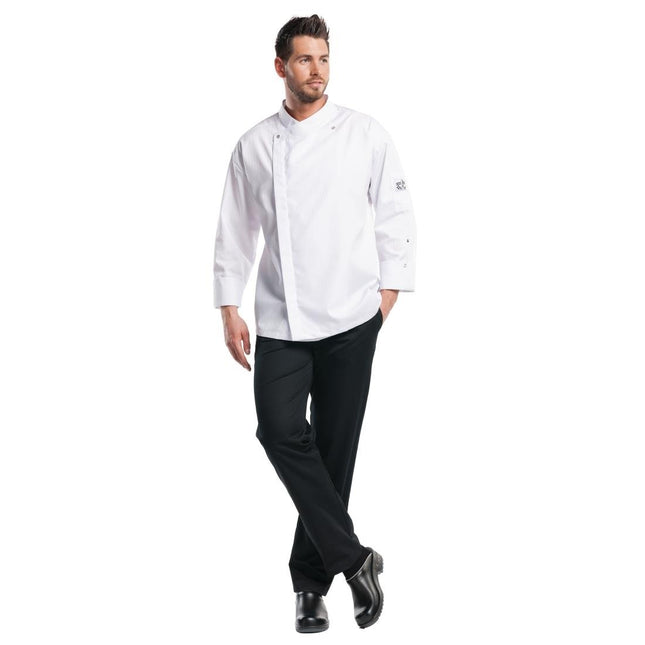 Regular Fit Black Chef Pants | Chaud Devant Nero | Size 60