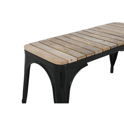 Bolero Bistro Bench with Mango Wood Slats and Black Legs | 850mm | Set of 2 4