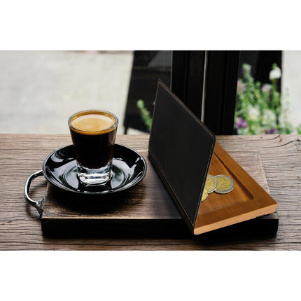 Leather and Wood Bill Presenter | Securit Trendy 7