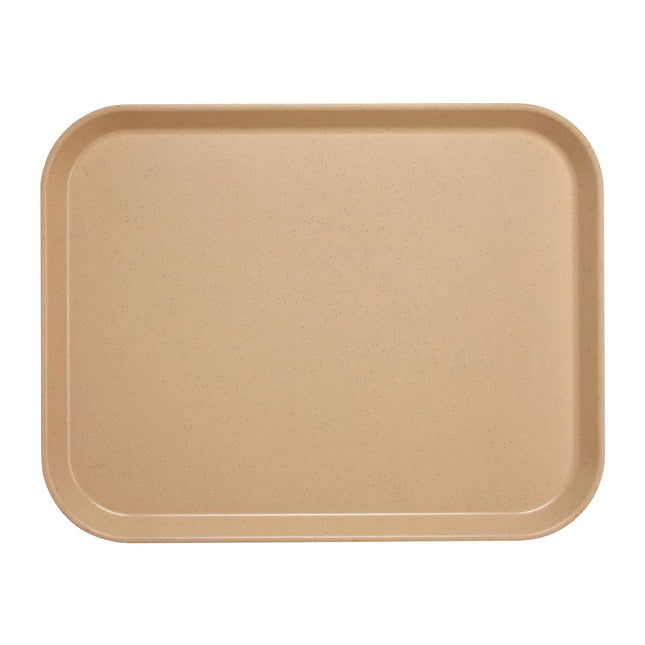 Large Versa Lite Speckled Mocha Polyester Tray | Cambro