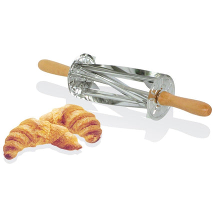 Stainless Steel Croissant Roller Cutter with Wooden Handle 510mm | Gobel 2
