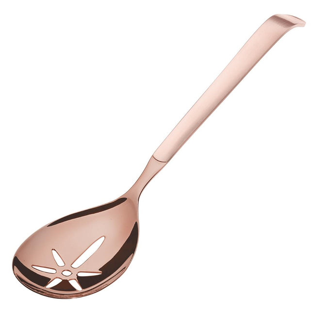 Buffet Copper-Colored Slotted Serving Spoons | Amefa | Set of 6 | 18-10 Stainless Steel