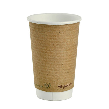 Compostable Double-Walled Coffee Cups 455ml | Vegware 2