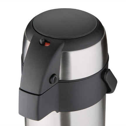 3L Stainless Steel Pump Thermos Jug for Hot Water | Olympia 3