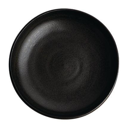 Deep Coupe Black Canvas Plates 23cm | Olympia