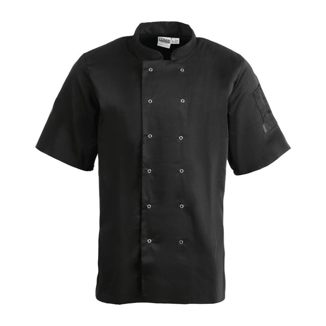 Whites Vegas Unisex Short Sleeve Chef Jacket Black S