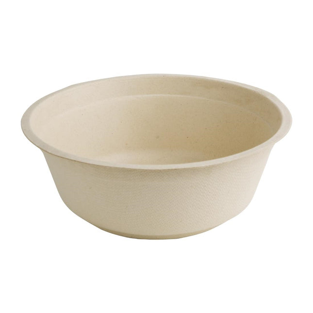 Compostable Round Bagasse Bowls 950ml Brown | Fiesta