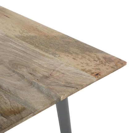 Bolero Bistro Dining Table with Mango Wood Top and Dark Grey Legs 1450mm 4