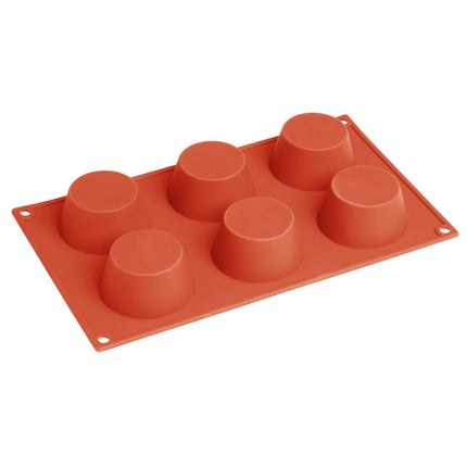 Vogue Silicone Round Baking Mold 6 Cup 3
