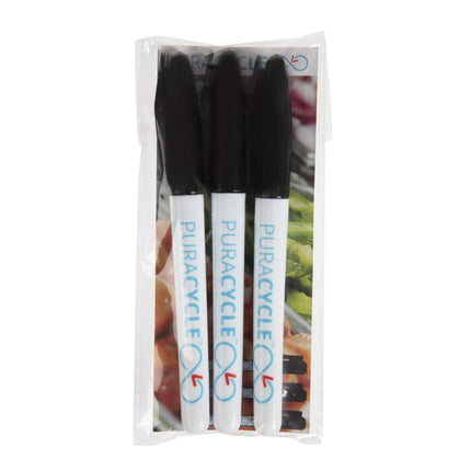Non-Toxic Black Permanent Markers | Puracycle | 3 Pieces 2