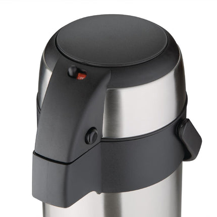 3L Stainless Steel Pump Thermos Jug for Coffee | Olympia 3