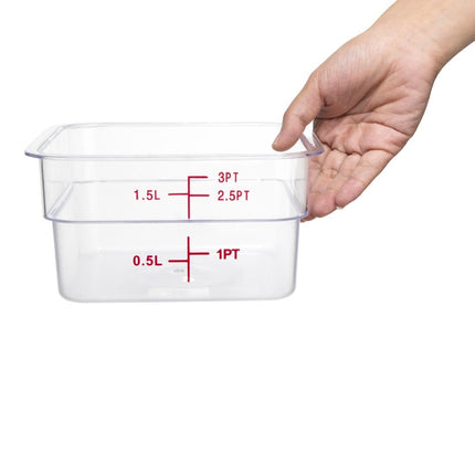 Polycarbonate Square Food Container 1.5L | Hygiplas 5