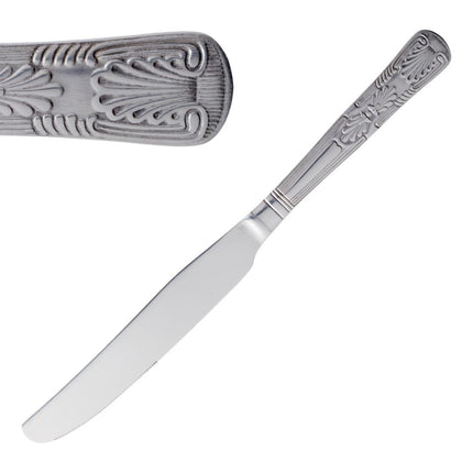 Table Knife 18/0 Stainless Steel Polished with Solid Handle | Olympia Kings | 242mm