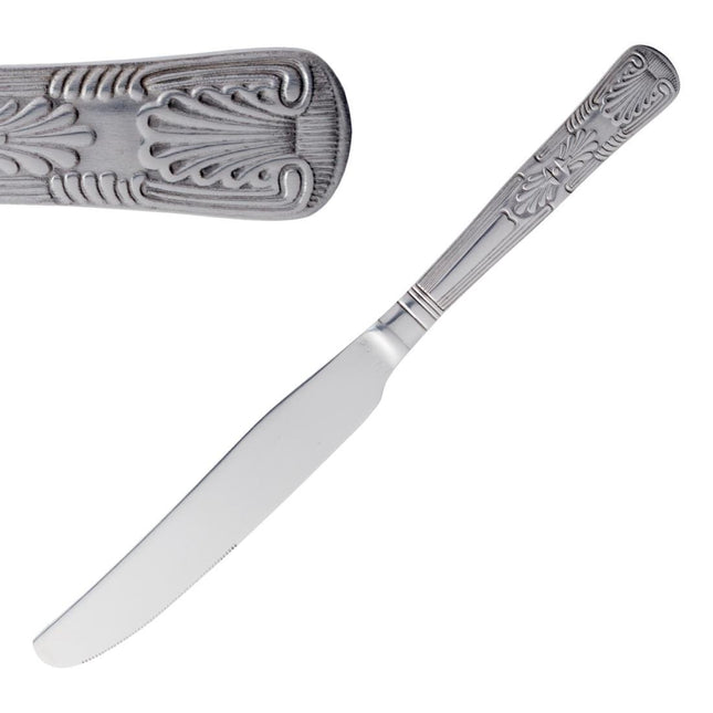 Table Knife 18/0 Stainless Steel Polished with Solid Handle | Olympia Kings | 242mm