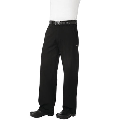 Executive Herringbone Black Chef Pants L | Chef Works 2