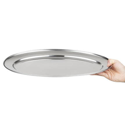 Oval Stainless Steel Serving Platter 45cm | Olympia 4