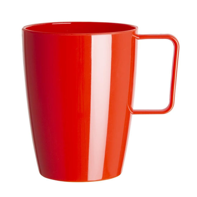 Kristallon Polycarbonate Mug with Handle Red 28.4cl | Olympia | 12 Pieces