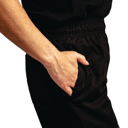 Unisex Teflon Coated Chef Trousers Black M | Whites Easyfit 3