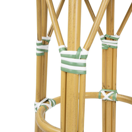 PE Rattan Bar Stools Light Green | Bolero Parisian Style (2 Pack) 2