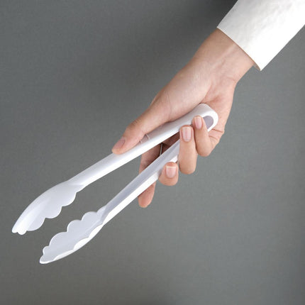 White Serving Tongs 23cm | Vogue | Polycarbonate 3