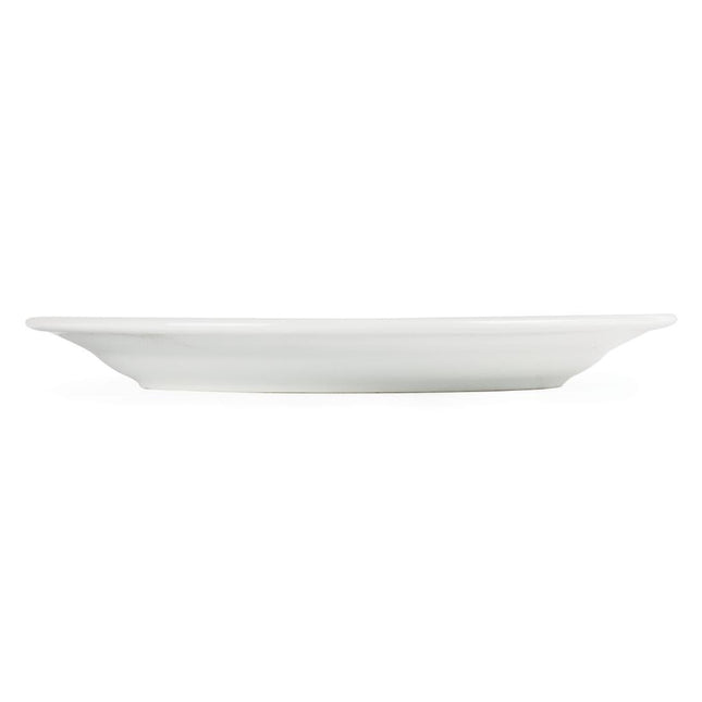 Dinner Plates with Wide Rim 23cm | Olympia Whiteware | Set of 12 2