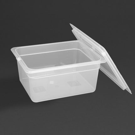 Vogue Polypropylene GN 1/2 Container with Lid | 15cm Depth | 325x265mm 4