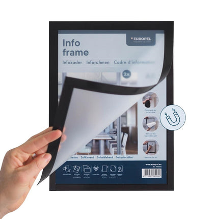 Self-Adhesive Info Frame Set 2 Pieces A3 Silver | Europel 5