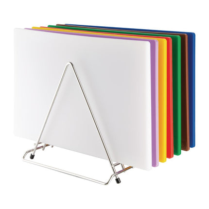 Heavy-Duty Stainless Steel Cutting Board Rack with 7 Slots | Hygiplas 3